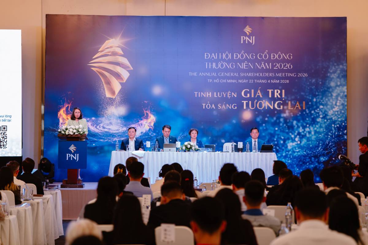PNJ khởi đầu 2026 đầy ấn tượng, doanh thu vàng 24K bùng nổ. Tại Đại hội đồng cổ đông thường niên 2026,  ...