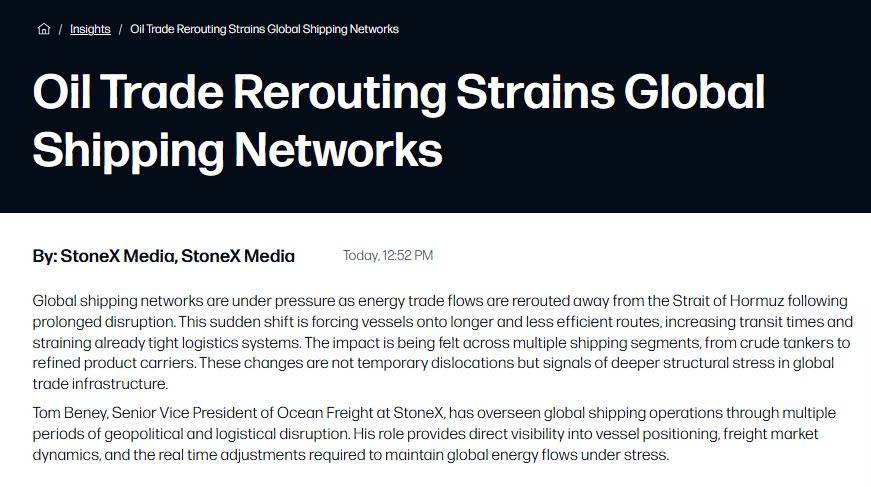 Eo biển Hormuz mở lại, nhưng cơn sóng Logistics chỉ mới bắt đầu