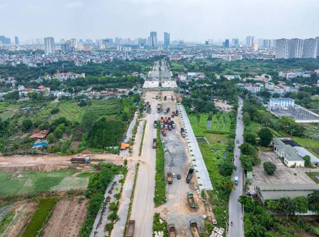 GPMB đoạn Phạm Văn Đồng – Văn Tiến Dũng, đại lộ Tây Thăng Long tiến gần ngày thông xe trong 2026. Công  ...