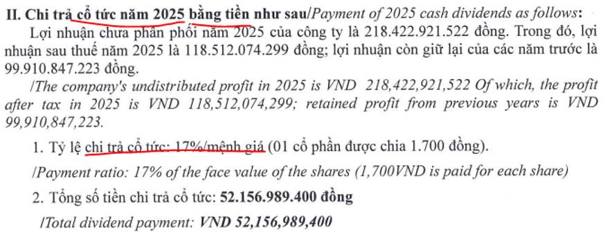 TYA – Điểm nhấn ở cổ tức và phục hồi ổn định