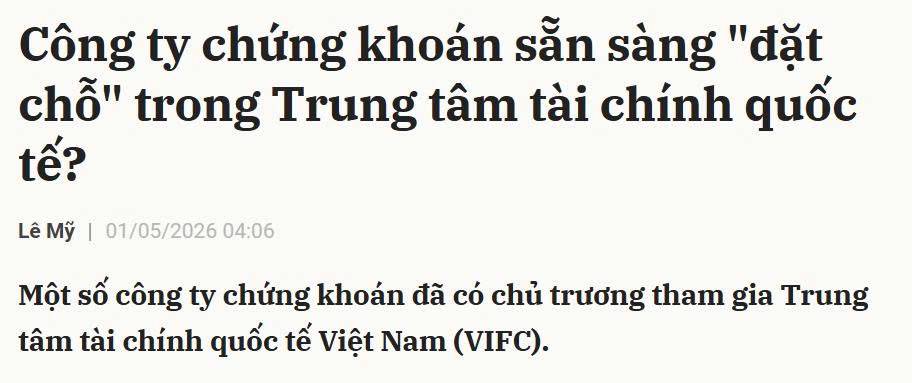 Sóng VIFC bùng nổ - Khi khối chứng khoán dần nhập cuộc. Ở bài viết trước, Nghi từng đề cập đến việc  ...