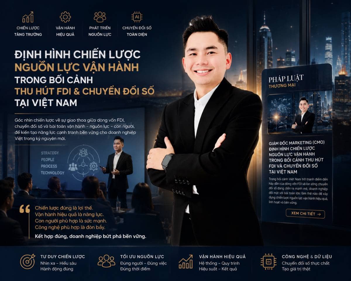 Lê Anh Phước – Giám đốc Marketing (CMO): Định hình chiến lược nguồn lực vận hành trong bối cảnh thu hút FDI và chuyển đổi số tại Việt Nam