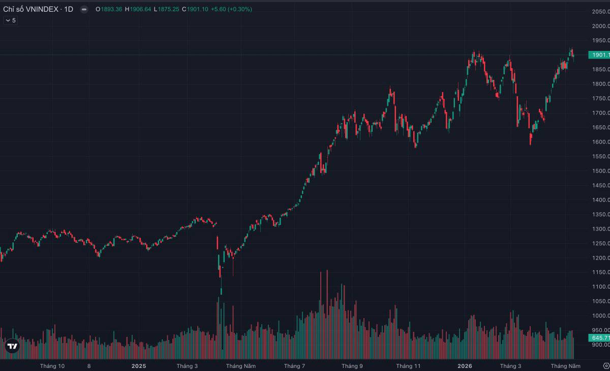 VN-INDEX giành lại 1.900 điểm...nhưng dòng tiền vẫn "rén" thị trường: Đây là tín hiệu tích cực hay chỉ là nhịp hồi kỹ thuật?