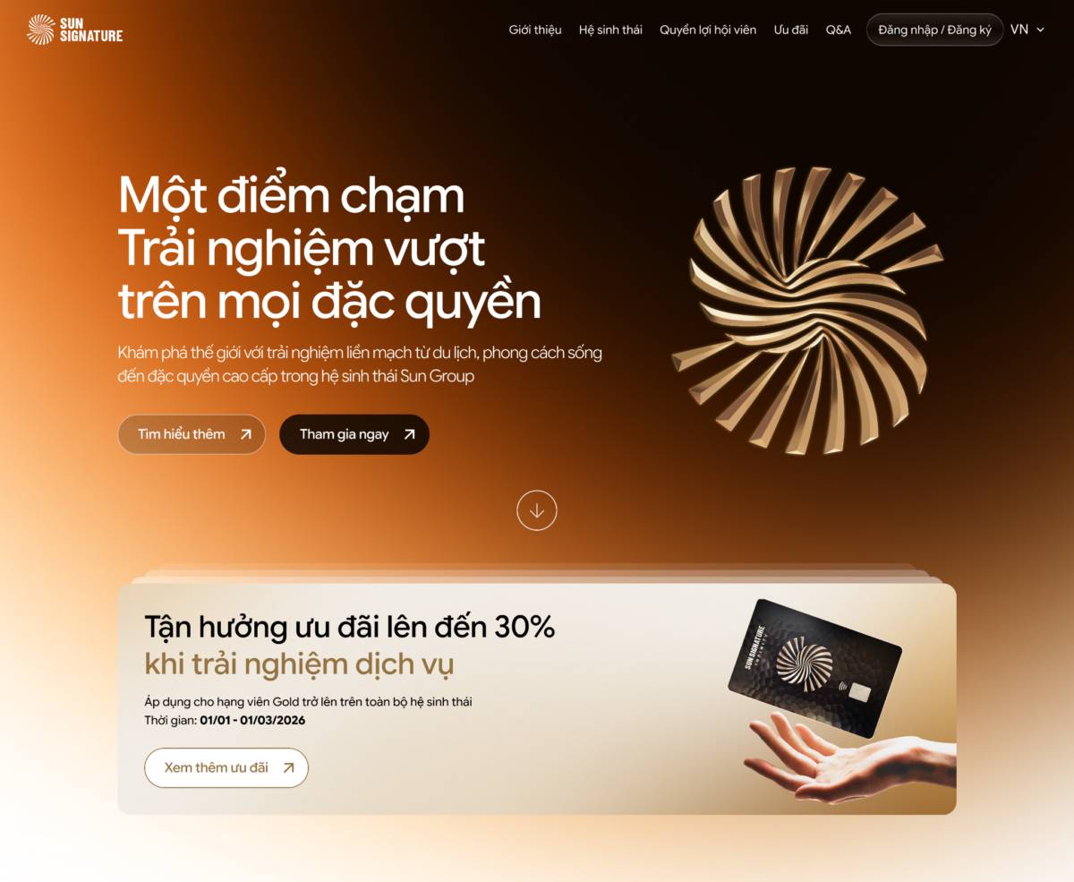 Sun Signature ra mắt, nâng tầm đặc quyền dành cho khách hàng thân thiết trong hệ sinh thái Sun Group