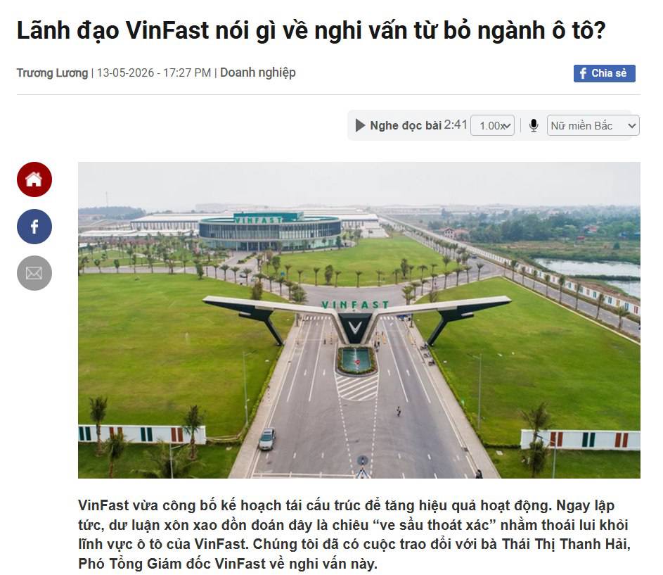 Vinfast thoái mảng sản xuất, 182k tỷ nợ vay đi về đâu?