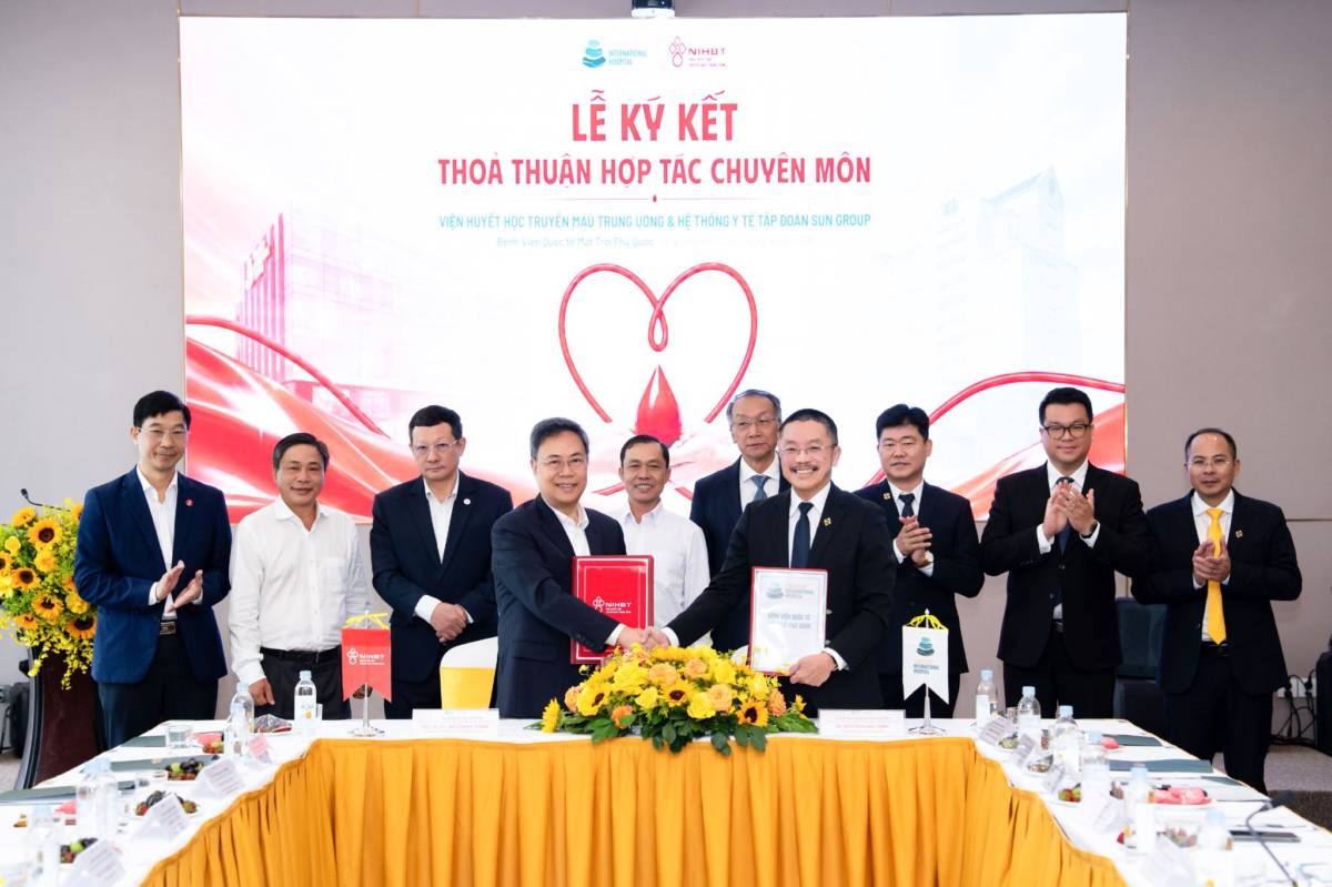 Bệnh viện Quốc tế Mặt Trời Phú Quốc hợp tác cùng Viện Huyết học – Truyền máu Trung ương, mở rộng năng lực chăm sóc y tế chuyên sâu cho Phú Quốc