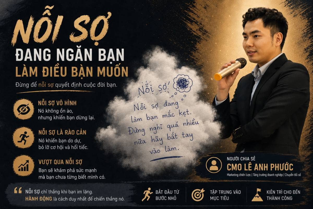 Nỗi sợ lớn nhất không phải là thất bại mà là đứng yên quá lâu đến mức đánh mất chính cơ hội của mình