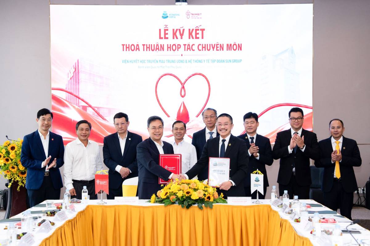 Bệnh viện Quốc tế Mặt Trời Phú Quốc hợp tác cùng Viện Huyết học – Truyền máu Trung ương, mở rộng năng lực chăm sóc y tế chuyên sâu cho Phú Quốc