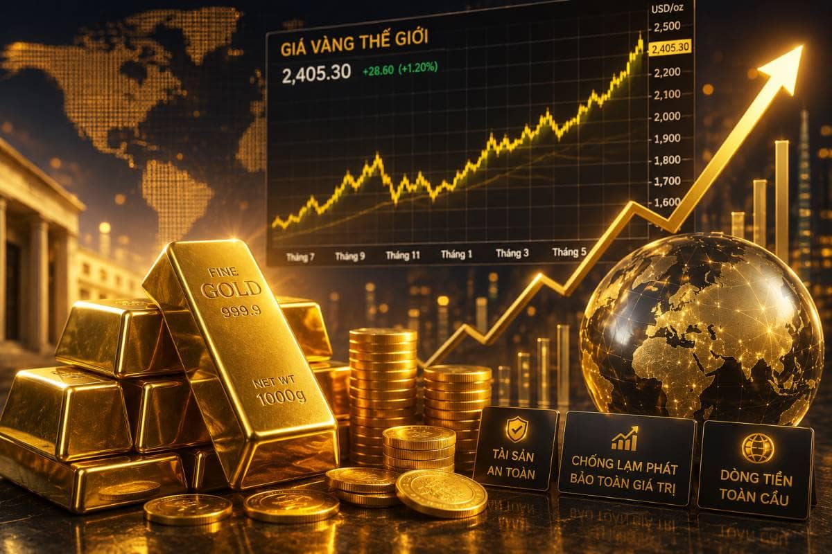 Giá dầu tăng đang âm thầm tạo áp lực lên giá vàng toàn cầu