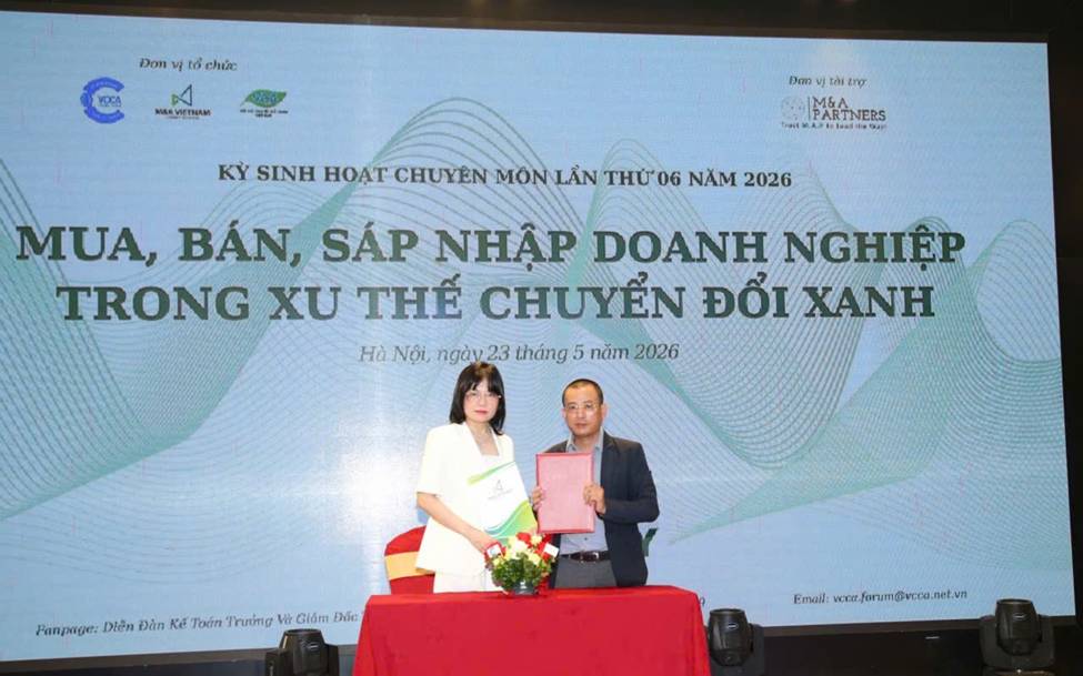 M&A VIETNAM HỢP TÁC CÙNG VCCA. ---. Ngày 23/05/2026, Ban Kết nối và Xúc tiến đầu tư M&A VIETNAM – Cộng  ...