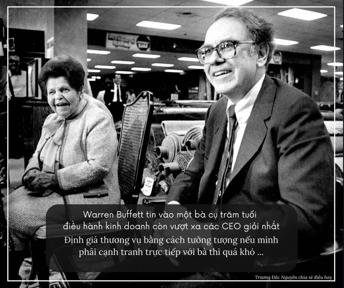 Nhà đầu tư huyền thoại Warren Buffett từng nói rằng tài kinh doanh của một cụ bà trăm tuổi hoàn toàn vượt xa nhiều lãnh đạo doanh nghiệp xuất sắc nhất nước Mỹ