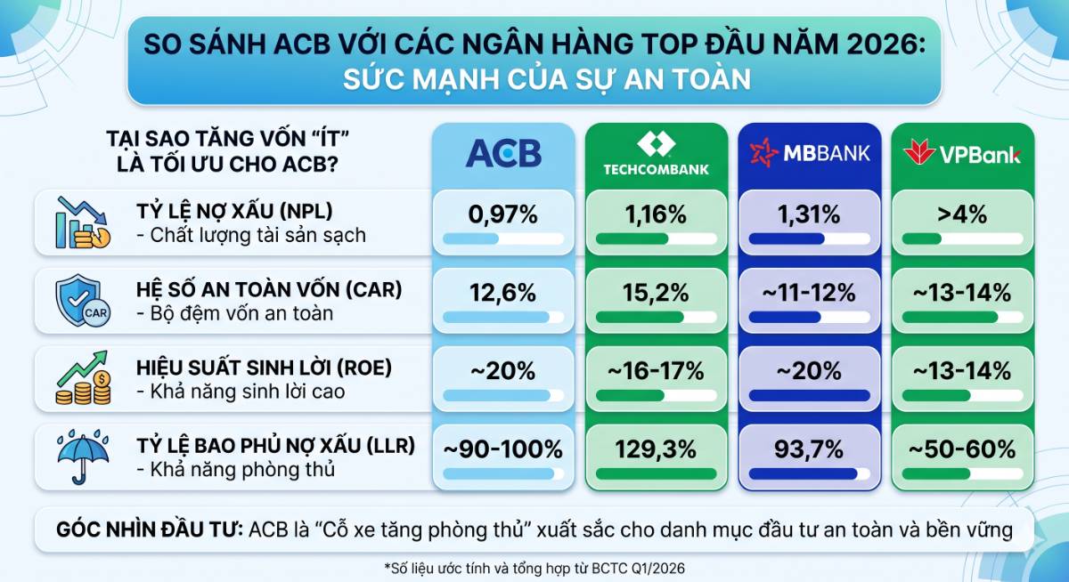 ACB - Tăng vốn để trở lại đường đua