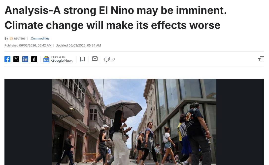 El Nino có thể sắp quay trở lại - thị trường hàng hóa cần theo dõi điều gì?