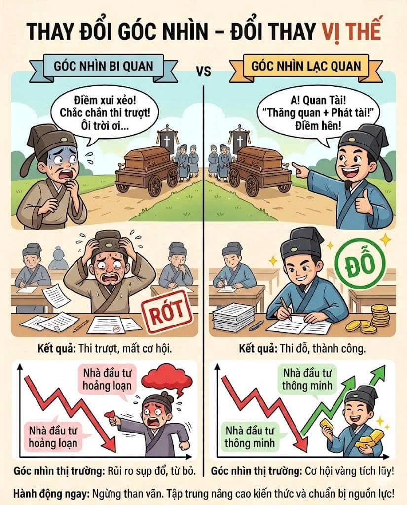 Bài học tâm lý giao dịch: thay đổi góc nhìn – đổi thay vị thế