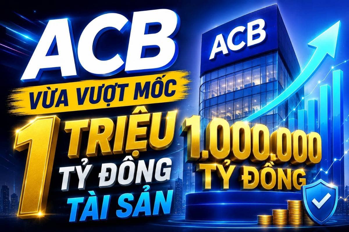 ACB vừa vượt mốc 1 triệu tỷ đồng tài sản — và đây là những gì bạn thấy ngay trên báo cáo