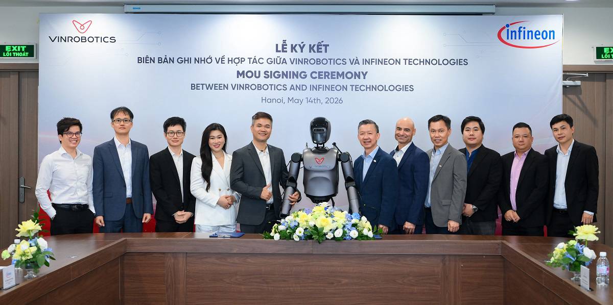 Vinrobotics hợp tác cùng Infineon, phát triển công nghệ lõi cho người máy thế hệ mới