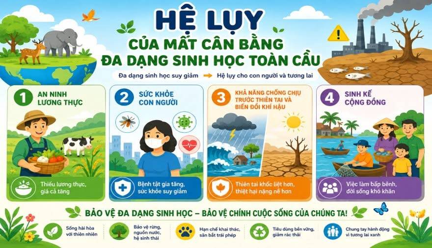 Đa dạng sinh học bên bờ vực suy giảm. Đa dạng sinh học đang suy giảm với tốc độ đáng lo ngại trên phạm  ...