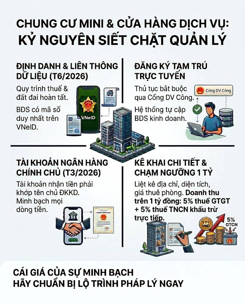 Chung cư mini & Cửa hàng dịch vụ: Kỷ nguyên siết chặt quản lý