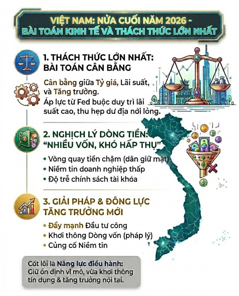 Thách thức lớn nhất của Việt Nam trong nửa cuối năm 2026, bài toán kinh tế là gì?