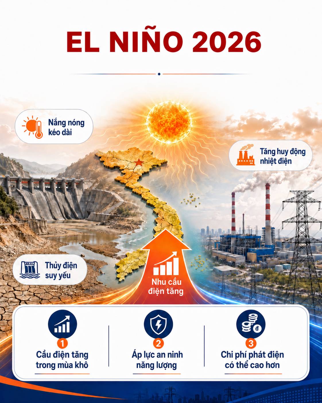 “El Niño 2026: Phép thử cho ngành điện Việt Nam”
