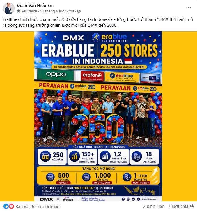 Erablue - Điện Máy Xanh thứ 2 được nhân bản: khai phá thị trường 300 triệu dân và tốc độ tăng trưởng lợi nhuận 70%/năm