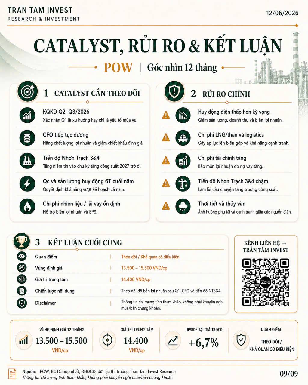 POW – Báo cáo phân tích & định giá 12 tháng