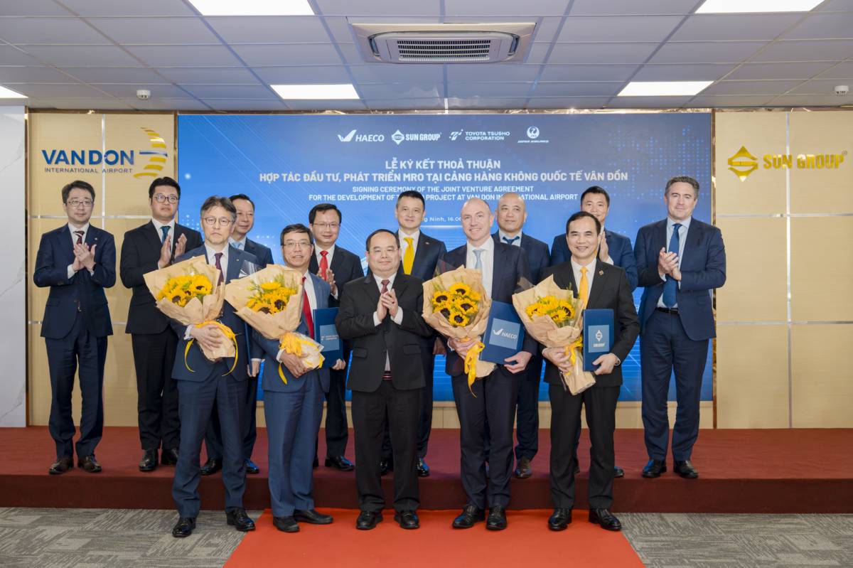 Sun Group hợp tác cùng HAECO, Japan Airlines và Toyota Tsusho hình thành tổ hợp bảo dưỡng, sửa chữa tàu bay (MRO) quy mô hàng đầu Việt Nam tại Vân Đồn