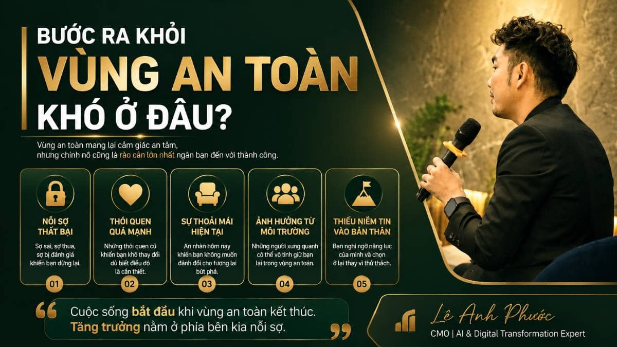 Bước ra khỏi vùng an toàn khó ở đâu?
