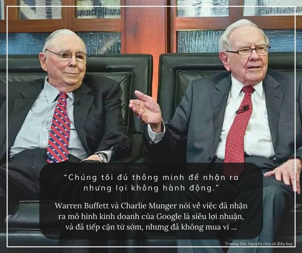 Charlie Munger tiếc nuối nói cơ hội đầu tư vào Google, khi thấy công ty này kiếm tiền dễ dàng đến vậy