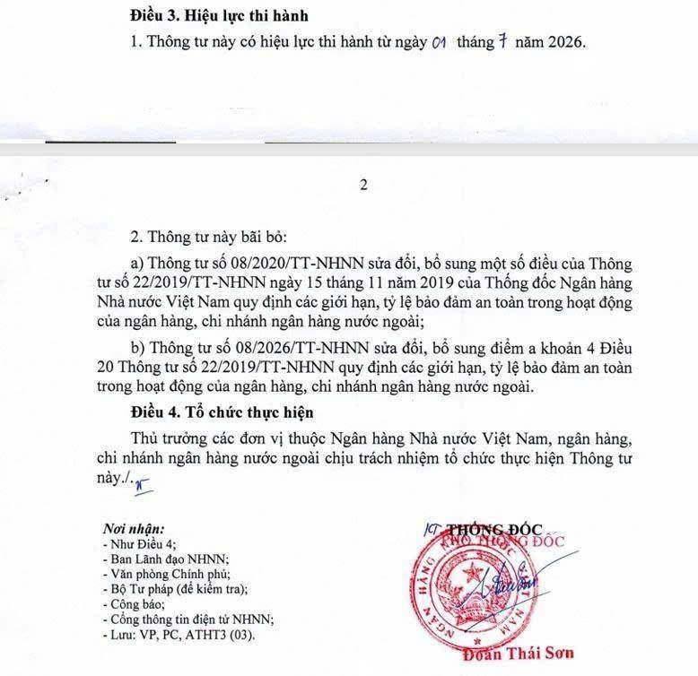Ngân hàng được nới trần vốn ngắn hạn cho vay trung, dài hạn lên tới 40%