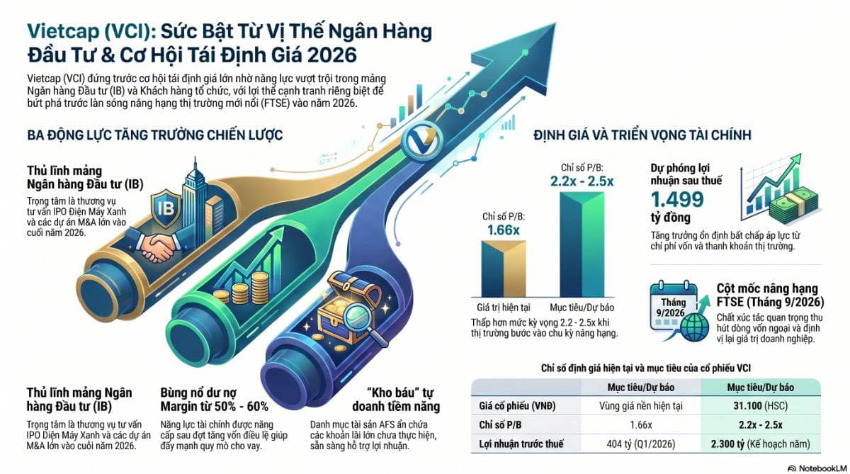 VCI: Cơ hội tái định giá khi thị trường vốn sôi động