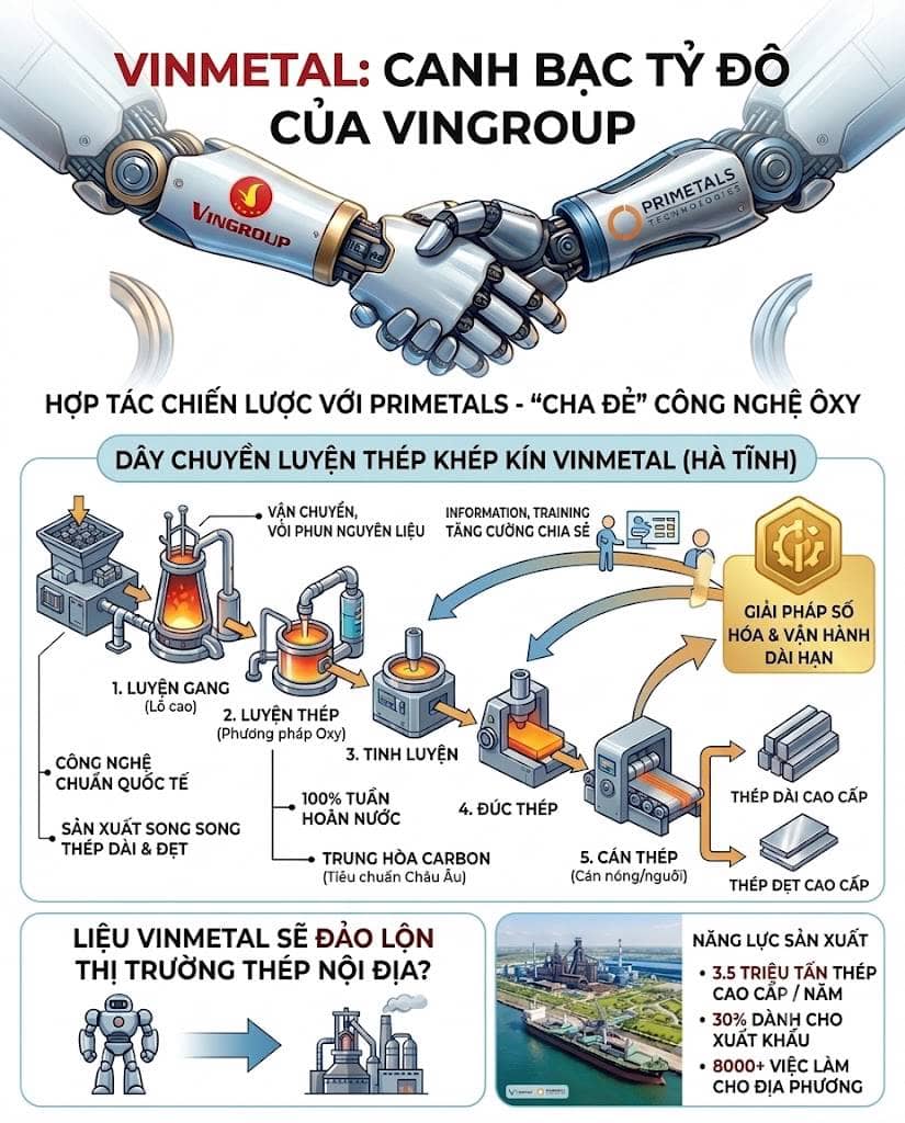Vingroup và canh bạc tỷ đô vào ngành công nghiệp thép