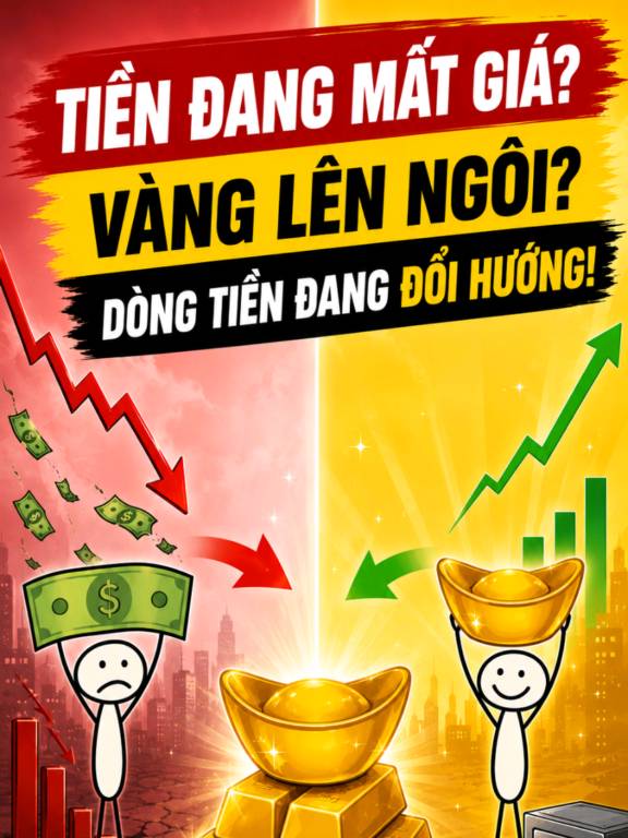 Tiền mất giá, vàng lên ngôi?