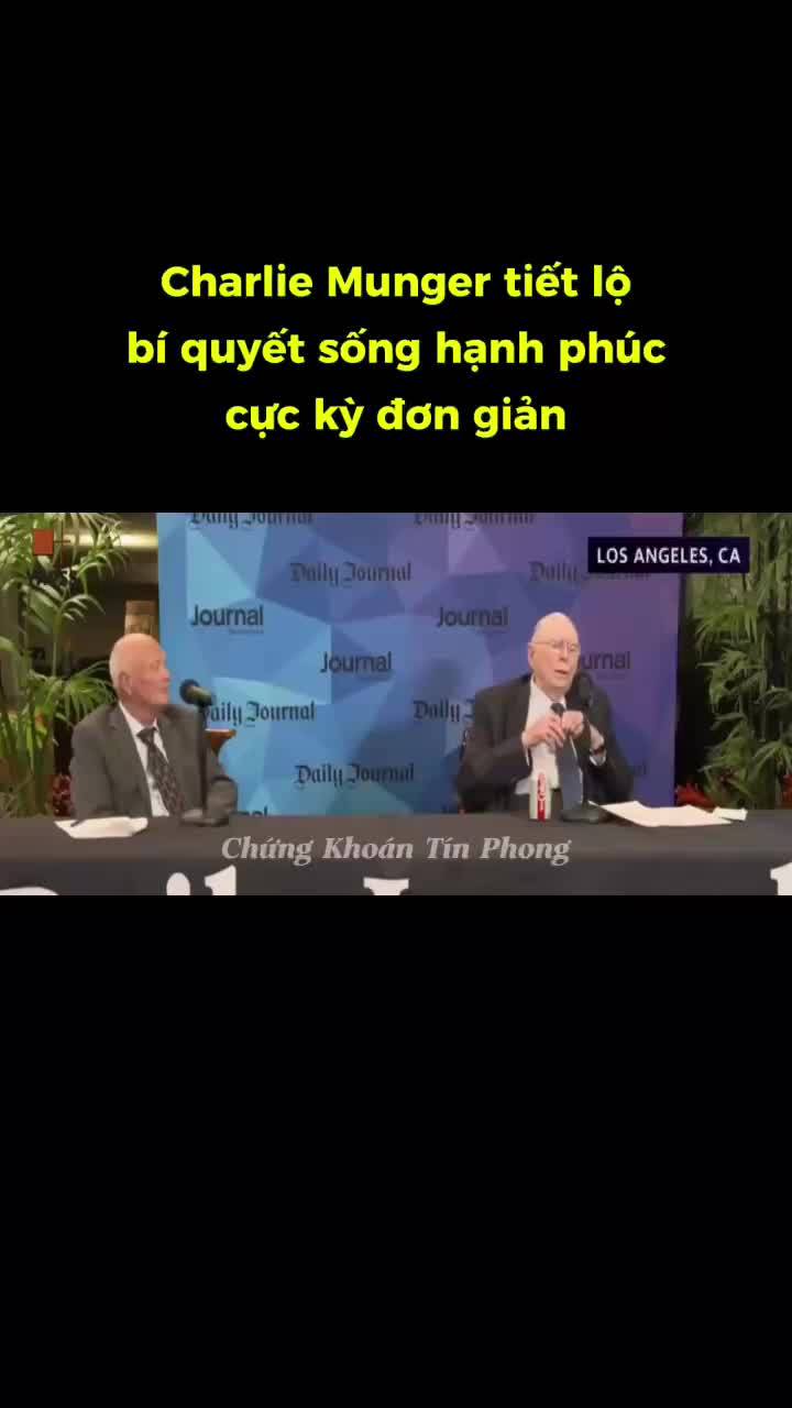 Charlie Munger tiết lộ bí quyết sống hạnh phúc cực kỳ đơn giản
