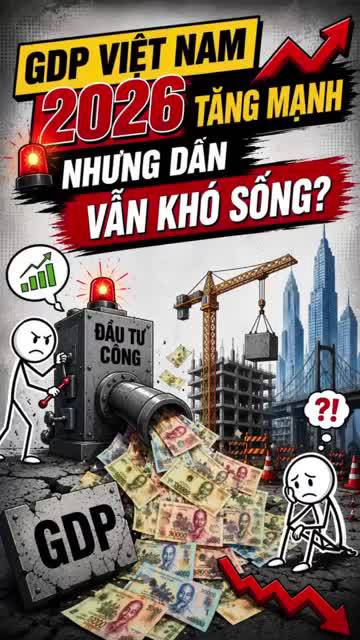 GDP Việt Nam 2026 tăng mạnh nhưng dân vẫn khó sống? Sự thật phía sau bơm tiền đầu tư công