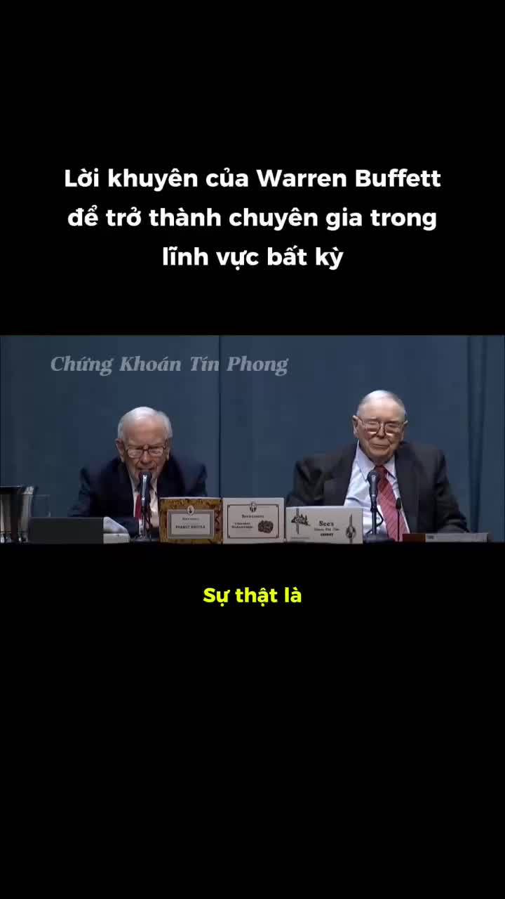 Lời khuyên của Warren Buffett để trở thành chuyên gia trong lĩnh vực bất kỳ

Warren Buffett cho rằng thành công không hoàn toàn đến từ giáo dục chính quy. Quan trọng hơn là tìm ra điều mình vừa yêu thích, vừa giỏi và có thể tạo ra giá trị cho xã hội.

Theo ông, năng lực thực sự là tài sản không ai lấy được. Khi bạn trở thành người giỏi trong lĩnh vực của mình, giá trị đó vẫn tồn tại bất kể kinh tế hay đồng tiền biến động ra sao. Kỹ năng và chuyên môn mới là thứ mang lại giá trị lâu dài ...