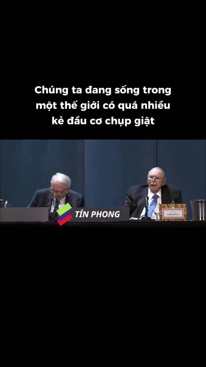 Chúng ta đang sống trong một thế giới có quá nhiều kẻ đầu cơ chụp giật