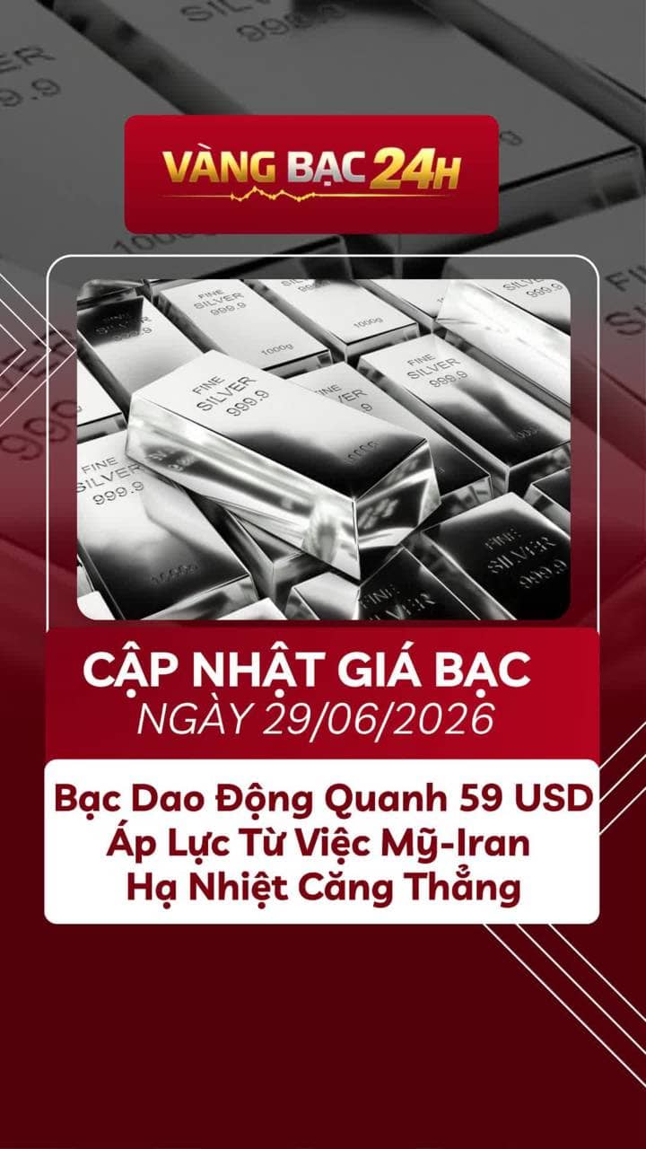 📢 Cập Nhật Giá Bạc 29/06/2026