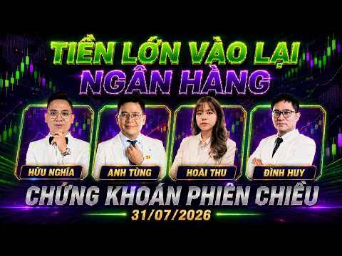 Chứng khoán hôm nay 31/07/2026: dòng tiền thông minh đổ bộ nhóm ngân hàng – phát súng lệnh kích hoạt bền vững! 