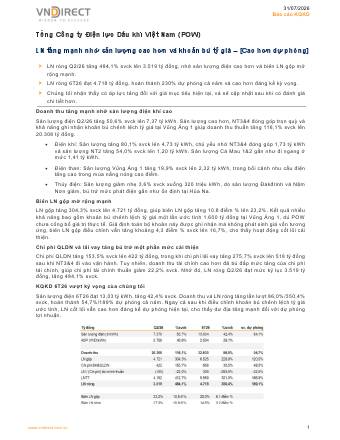 POW: Báo cáo cập nhật KQKD Q2/2026
