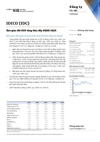 IDC: Báo cáo cập nhật KQKD Q2/2026