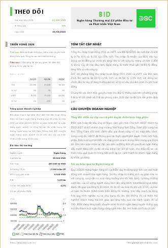 BID: Báo cáo cập nhật KQKD Q2/2026