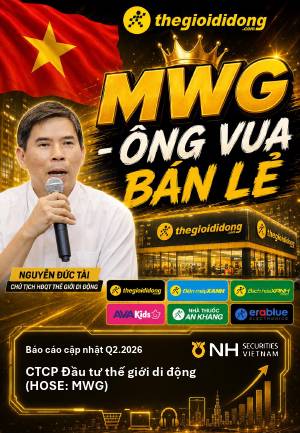 MWG: Khuyến nghị MUA với giá mục tiêu 99,999 đồng/cổ phiếu
