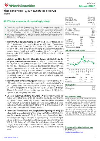 PVS: Báo cáo cập nhật KQKD Q2/2026