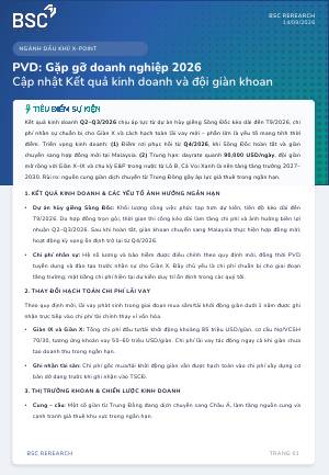 PVD: Báo cáo cập nhật 14/09/2026