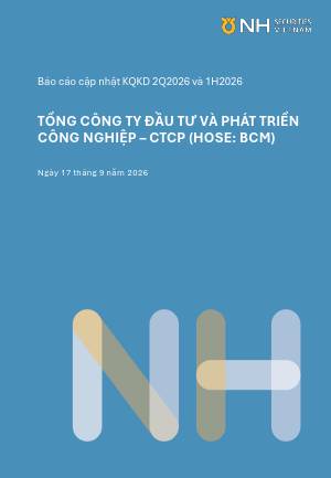 BCM: Khuyến nghị MUA với giá mục tiêu 70,200 đồng/cổ phiếu