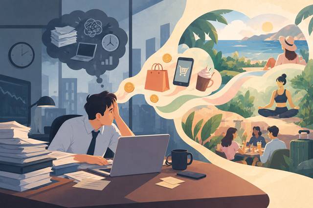 Khi áp lực công việc thúc đẩy nhu cầu chi tiêu và “chữa lành”
