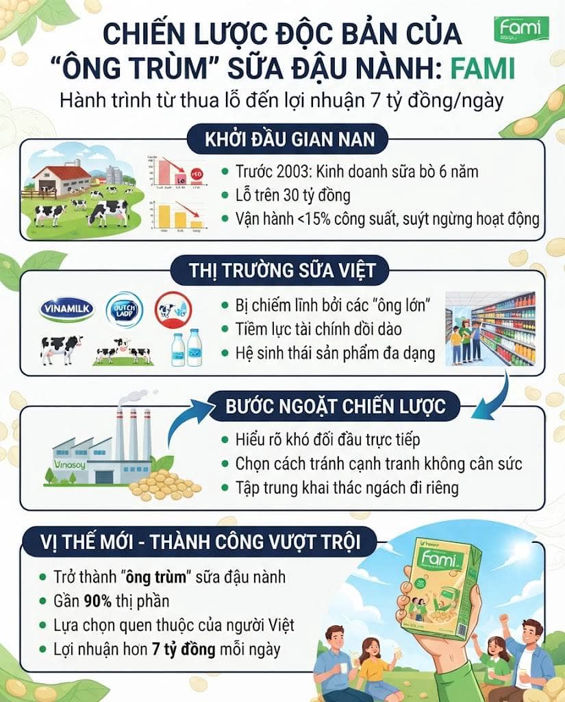 Chiến lược độc bản giúp hãng sữa đậu nành Fami đạt lợi nhuận hơn 7 tỷ đồng mỗi ngày