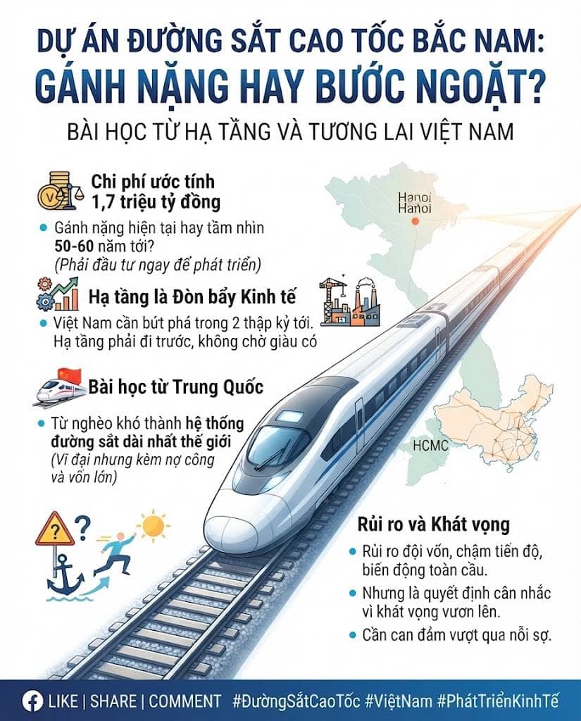 Dự án Đường sắt cao tốc Bắc Nam: Gánh nặng hay Bước ngoặt?