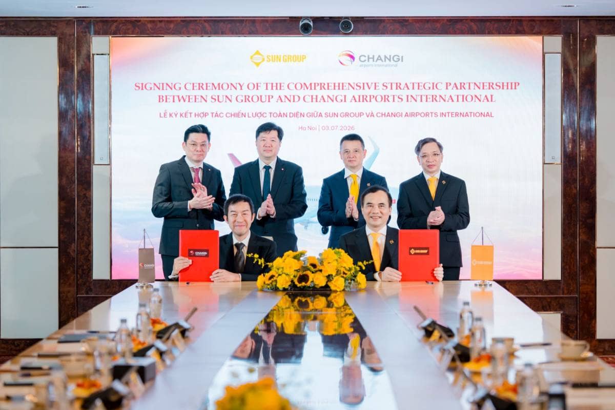Sun Group và Changi Airports International mở rộng hợp tác chiến lược phát triển hệ thống sân bay tại Việt Nam